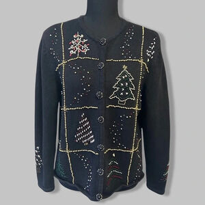 Vintage Designers Originals  Studio Joy Christmas Sweater Cardigan